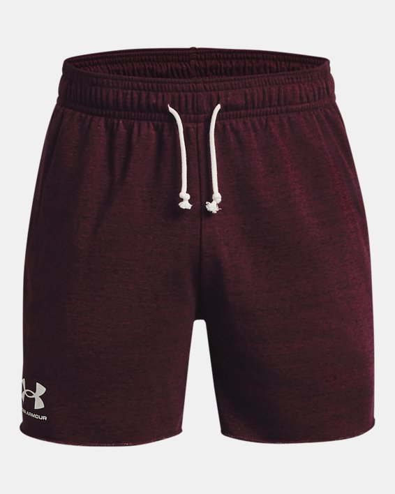 Men's UA Rival Terry 6" Shorts in Maroon image number 4